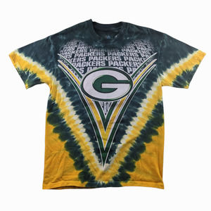 Vintage Majestic Green Bay Packers Tie Dye Shirt Medium